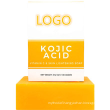 Custom Private Label Skin Lightening Whitening Soap Orange Vitamin C Soap with Kojic Acid